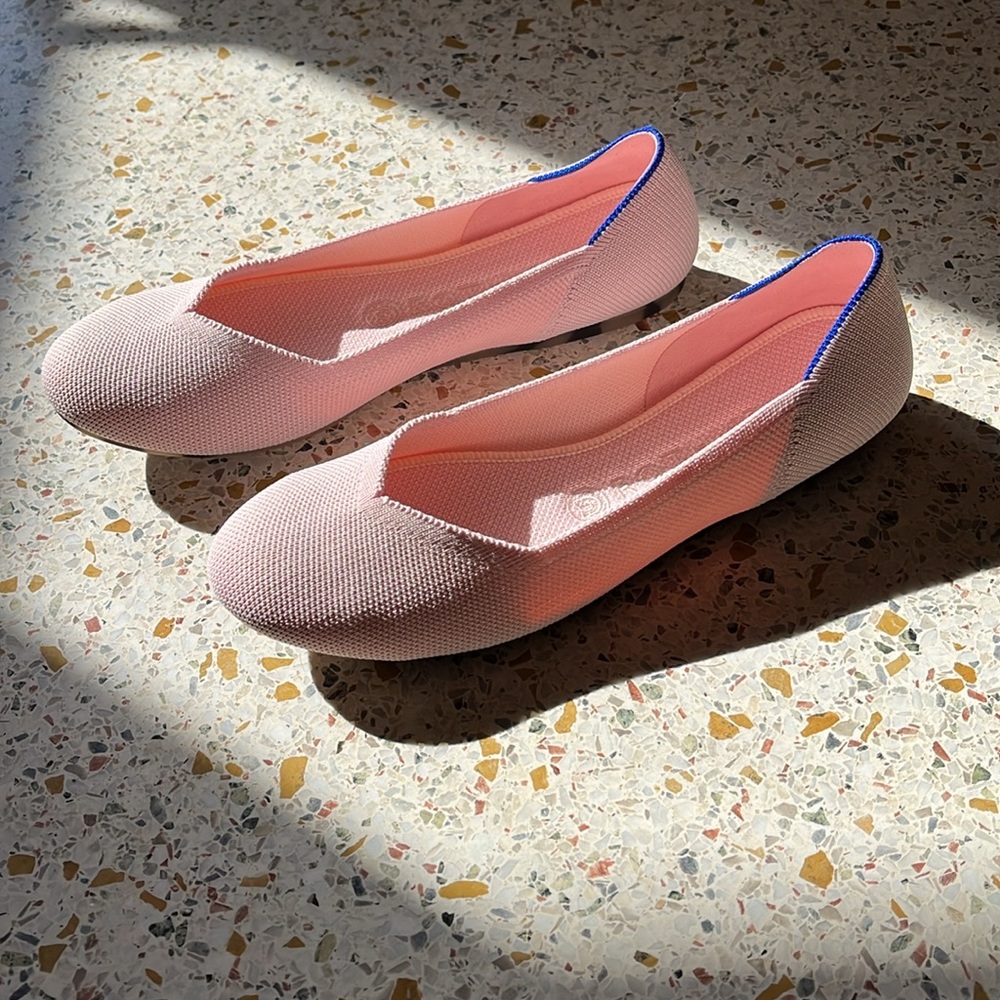 Rothy’s blush pink flats sz 8